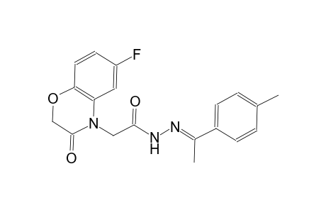2-(6-fluoro-3-oxo-2,3-dihydro-4H-1,4-benzoxazin-4-yl)-N'-[(E)-1-(4-methylphenyl)ethylidene]acetohydrazide