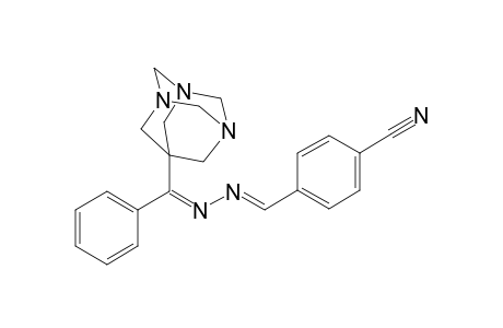 benzonitrile, 4-[(E)-[(2Z)-2-(phenyl-1,3,5-triazatricyclo[3.3.1.1~3,7~]dec-7-ylmethylene)hydrazono]methyl]-