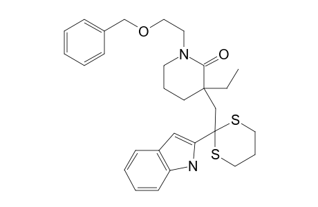 1-[2-(Benzyloxy)ethyl]-3-ethyl-3-[2-(2-indolyl)-2,2-(propylenedisulfafanyl)ethyl)piperidin-2-one