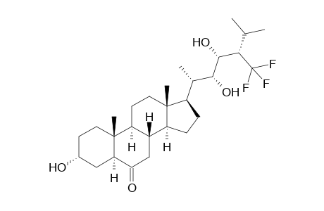 (3R,5S,8S,9S,10R,13S,14S,17R)-10,13-dimethyl-17-[(2S,3R,4R,5S)-6-methyl-3,4-bis(oxidanyl)-5-(trifluoromethyl)heptan-2-yl]-3-oxidanyl-1,2,3,4,5,7,8,9,11,12,14,15,16,17-tetradecahydrocyclopenta[a]phenanthren-6-one