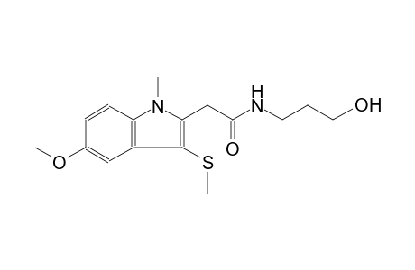 N-(3-Hydroxy-propyl)-2-(5-methoxy-1-methyl-3-methylsulfanyl-1H-indol-2-yl)-acetamide