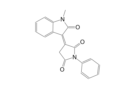 2,5-pyrrolidinedione, 3-(1,2-dihydro-1-methyl-2-oxo-3H-indol-3-ylidene)-1-phenyl-, (3Z)-