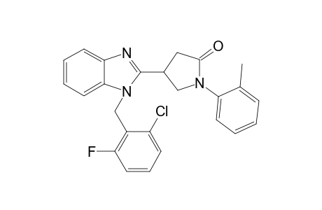 2-Pyrrolidinone, 4-[1-[(2-chloro-6-fluorophenyl)methyl]-1H-1,3-benzimidazol-2-yl]-1-(2-methylphenyl)-