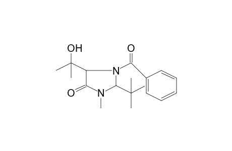 1-Benzoyl-2-t-butyl-5-(1-hydroxy-1-methyl-ethyl)-3-methyl-imidazolidin-4-one