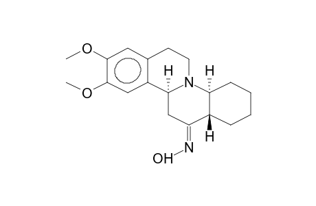 2,3-DIMETHOXY-11-OXO-12A-ALPHA-TRANS-DECAHYDROQUINOLINO[2,1-A]TETRAHYDROISOQUINOLINE, E-OXIME