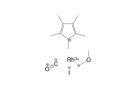 Methanidyloxymethane-1,2,3,4,5-pentamethylcyclopenta-2,4-dien-1-ide carbonyl rhodium(III) iodide