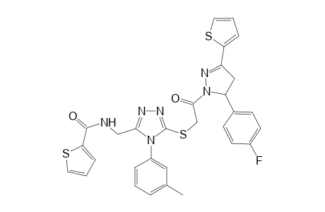 2-thiophenecarboxamide, N-[[5-[[2-[5-(4-fluorophenyl)-4,5-dihydro-3-(2-thienyl)-1H-pyrazol-1-yl]-2-oxoethyl]thio]-4-(3-methylphenyl)-4H-1,2,4-triazol-3-yl]methyl]-