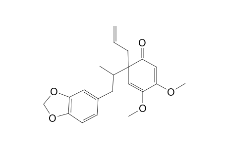 4',5'-Dimethoxy-3,4-methylenedioxy-2'-oxo-.delta.(3',5',8'-8,1'-lignan[6-[2-(1,3-benzodioxol-5-yl)-1-methylethyl-3,4-dimethoxy-6-(2-propenyl)-2,4-cyclohexadien-1-one)