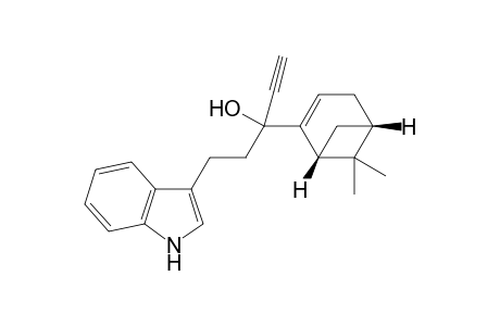 3-((1R,5S)-6,6-Dimethylbicyclo[3.1.1]hept-2-en-2-yl)-5-(1H-Indol-3-yl)pent-1-yn-3-ol