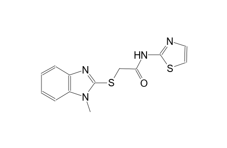 2-[(1-methyl-1H-benzimidazol-2-yl)sulfanyl]-N-(1,3-thiazol-2-yl)acetamide