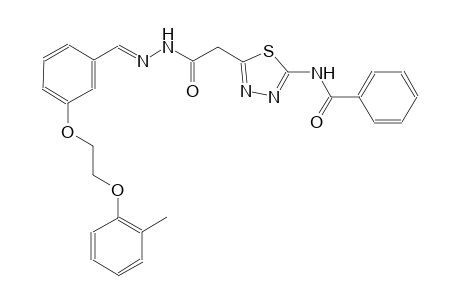 N-{5-[2-((2E)-2-{3-[2-(2-methylphenoxy)ethoxy]benzylidene}hydrazino)-2-oxoethyl]-1,3,4-thiadiazol-2-yl}benzamide