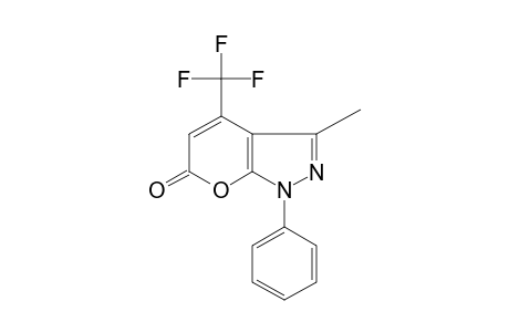 3-methyl-1-phenyl-4-(trifluoromethyl)pyrano[2,3-c]pyrazol-(6H)-one