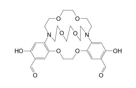 19(5),24(5)-Dibenzyloxy-4,7,13,16,20,23-hexaoxo-1,5-diaza-19(1,2),24(1,2)-dibenzenabicyclo[8.8.6]tetracosaphane-19(4),24(4)-dicarbaldehyde