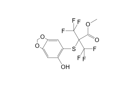 3,3,3-Trifluoro-2-(6-hydroxy-benzo[1,3]dioxol-5-ylsulfanyl)-2-trifluoromethyl-propionic acid methyl ester