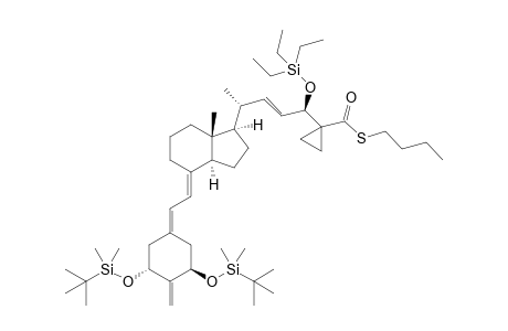 (20R,22E,24R)-1.alpha.[(tert-Butyldimethylsilyl)oxy]-25-carbobutylsulfanyl-2-methylene-24-[triethylsilyl)oxy]-26,27-cyclo-22-dehydro-19-norvitamin D3 tert-butyldimethylsilyl ether