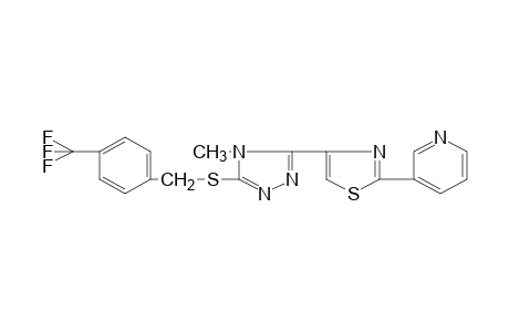 4-methyl-3-[2-(3-pyridyl)-4-thiazolyl]-5-{[p-(trifluoromethyl)benzyl]thio}-4H-1,2,4-triazole