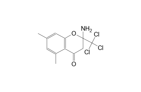 2-Amino-5,7-dimethyl-2-(trichloromethyl)-2,3-dihydro-4H-chromen-4-one