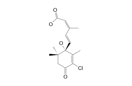 (+)-2Z,4E-5-[(1S)-3-CHLORO-1-HYDROXY-2,6,6-TRIMETHYL-4-OXO-2-CYClOHEXEN-1-YL]-3-METHYL-2,4-PENTADIENOIC-ACID;3'-CHLORO-ABA