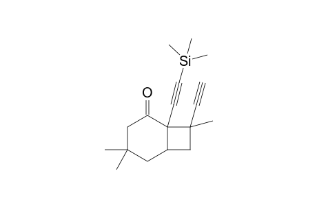 7-ethynyl-3,3,7-trimethyl-6-(2-trimethylsilylethynyl)-5-bicyclo[4.2.0]octanone