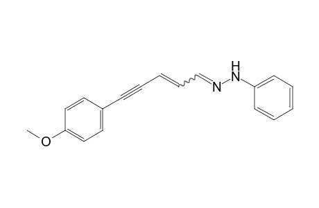 5-(p-Methoxyphenyl)-2-penten-4-ynal, phenylhydrazone