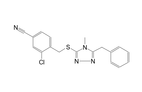 benzonitrile, 3-chloro-4-[[[4-methyl-5-(phenylmethyl)-4H-1,2,4-triazol-3-yl]thio]methyl]-