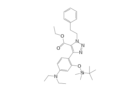 Ethyl 4-(2-((tert-butyldimethylsilyl)oxy)-4-(diethylamino)phenyl)-1-phenethyl-1H-1,2,3-triazole-5-carboxylate