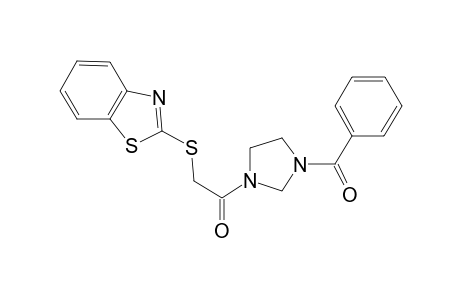 Ethanone, 2-(benzothiazol-2-ylsulfanyl)-1-(3-benzoylimidazolidin-1-yl)-