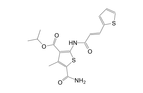 isopropyl 5-(aminocarbonyl)-4-methyl-2-{[(2E)-3-(2-thienyl)-2-propenoyl]amino}-3-thiophenecarboxylate