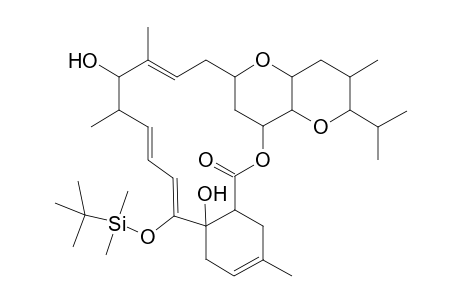 (+)-8'O-(tert-butylidimethylsilyl)-4'-dehydro-5-o-desmethyl-3-hydromibemycin .beta.(1)