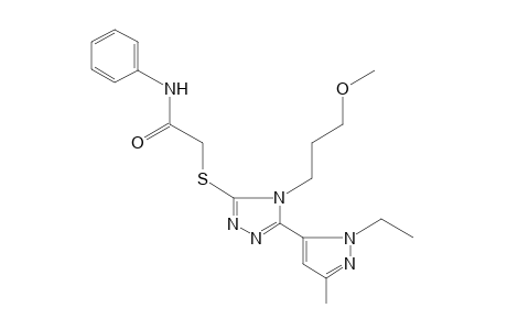 2-{[5-(1-ethyl-3-methylpyrazol-5-yl)-4-(3-methoxypropyl)-4H-1,2,4-triazol-3-yl]thio}acetanilide