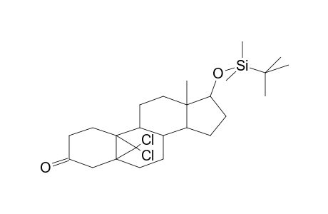 5,10-CYCLOANDROSTAN-3-ONE, 19,19-DICHLORO-17-[[(1,1-DIMETHYLETHYL)DIMETHYLSILYL]OXY]-