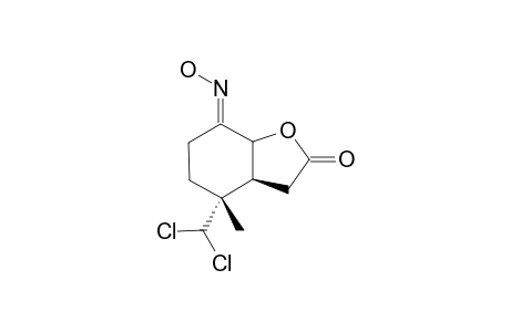 (4R,E)-4-(DICHLORO-METHYL)-7-(HYDROXY-IMINO)-4-METHYL-HEXAHYDRO-BENZOFURAN-2-(3H)-ONE