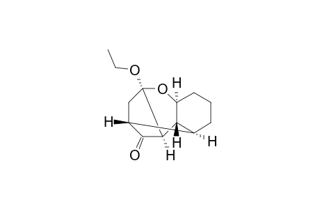 (+-)-(1S*,3R*,5R*,7S*,8S*,9R*)-3-ethoxy-2-oxatetracyclo[6.4.0.0(3,7).0(5,9)]dodecan-6-one