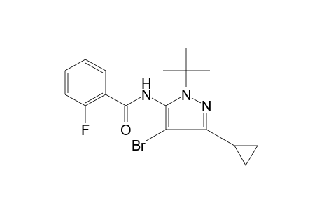 N-(4-bromo-1-1tert-butyl-3-cyclopropylpyrazol-5-yl)-o-fluorobenzamide