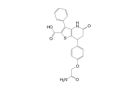 thieno[3,2-b]pyridine-2-carboxylic acid, 7-[4-(2-amino-2-oxoethoxy)phenyl]-4,5,6,7-tetrahydro-5-oxo-3-phenyl-