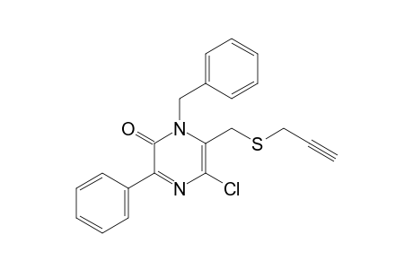 1-(benzyl)-5-chloro-3-phenyl-6-[(propargylthio)methyl]pyrazin-2-one