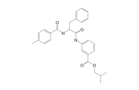 2-Methylpropyl-3-[[1-[(4-methylphenyl)carbonylamino]-2-phenylethyl]carbonylamino]benzoate