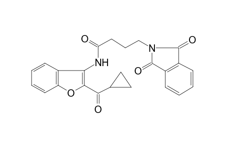 4-[1,3-bis(oxidanylidene)isoindol-2-yl]-N-(2-cyclopropylcarbonyl-1-benzofuran-3-yl)butanamide