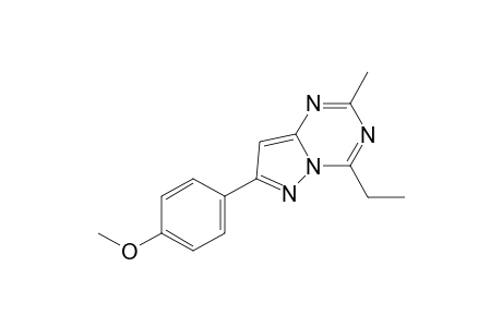 4-ethyl-7-(p-methoxyphenyl)-2-methylpyrazolo[1,5-a]-s-triazine