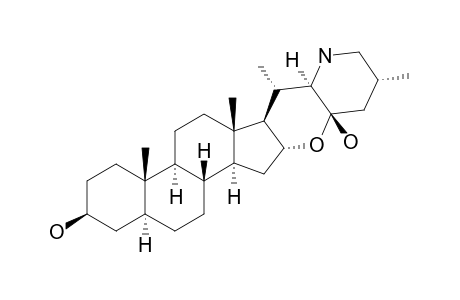 3-DESAMINO-3-BETA-HYDROXY-SOLANOCAPSINE=(22,26-EPIMINO-16-ALPHA,23-EPOXY-5-ALPHA,22-ALPHA-H,25-BETA-H-CHOLESTAN-3-BETA,23-BETA-DIOL)