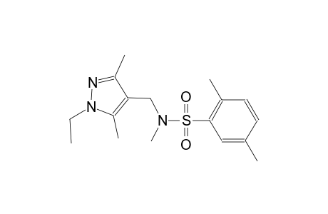 benzenesulfonamide, N-[(1-ethyl-3,5-dimethyl-1H-pyrazol-4-yl)methyl]-N,2,5-trimethyl-