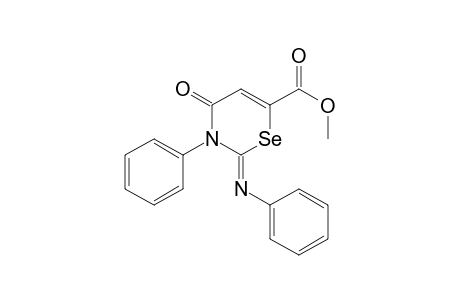 2H-1,3-Selenazine-6-carboxylic acid, 3,4-dihydro-4-oxo-3-phenyl-2-(phenylimino)-, methyl ester