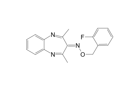 3H-1,5-benzodiazepin-3-one, 2,4-dimethyl-, O-[(2-fluorophenyl)methyl]oxime