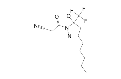 1-CYANOACETYL-5-HYDROXY-3-PENTYL-5-TRIFLUOROMETHYL-4,5-DIHYDRO-1H-PYRAZOLE