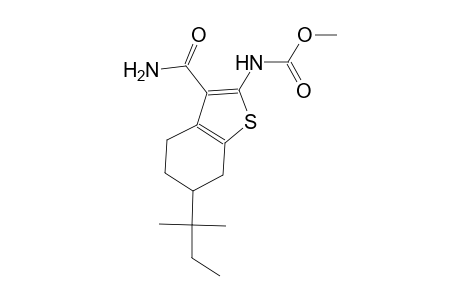 methyl 3-(aminocarbonyl)-6-tert-pentyl-4,5,6,7-tetrahydro-1-benzothien-2-ylcarbamate