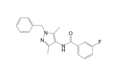 Benzamide, N-(1-benzyl-3,5-dimethyl-4-pyrazolyl)-3-fluoro-