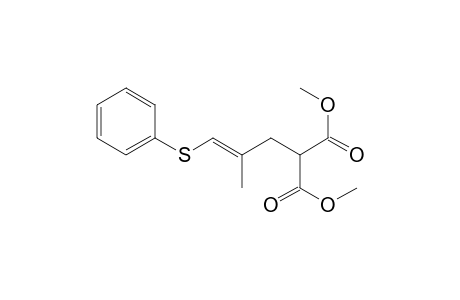 Propanedioic acid, [2-methyl-3-(phenylthio)-2-propenyl]-, dimethyl ester, (E)-