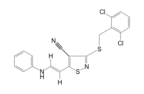 trans-5-(2-ANILINOVINYL)-3-[(2,6-DICHLOROBENZYL)THIO]-4-ISOTHIAZOLECARBONITRILE