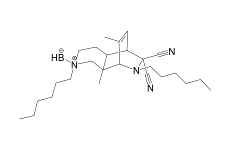 3,9-Dihexyl-9-boranyl-4,4-dicyano-1,11-dimethyl-3,9-diazatricyclo[6.4.0.2(2,5)]dodec-11-ene