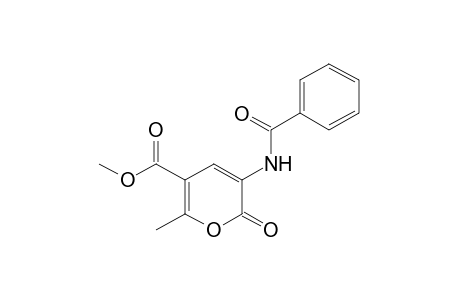 3-Benzamido-6-methyl-2-oxo-2H-pyran-5-carboxylic acid, methyl ester